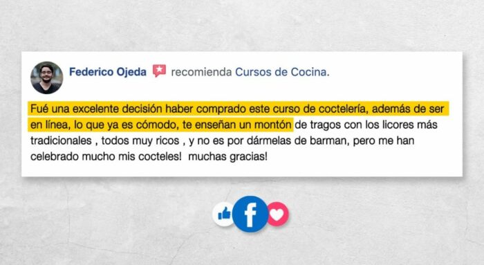 Coctelería Clásica Online opiniones y testimonios