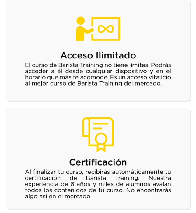 Curso Barista Training Online reclamos y criticas