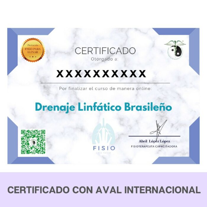 Curso Drenaje Linfático Brasileño certificado mec valido