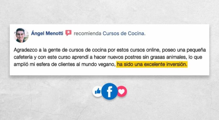 Curso Pastelería Vegana Online opiniones y testimonios