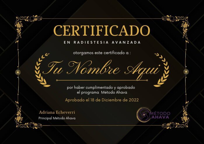 Método Ahava Radiestesia Diferencial y Efectiva certificado mec valido