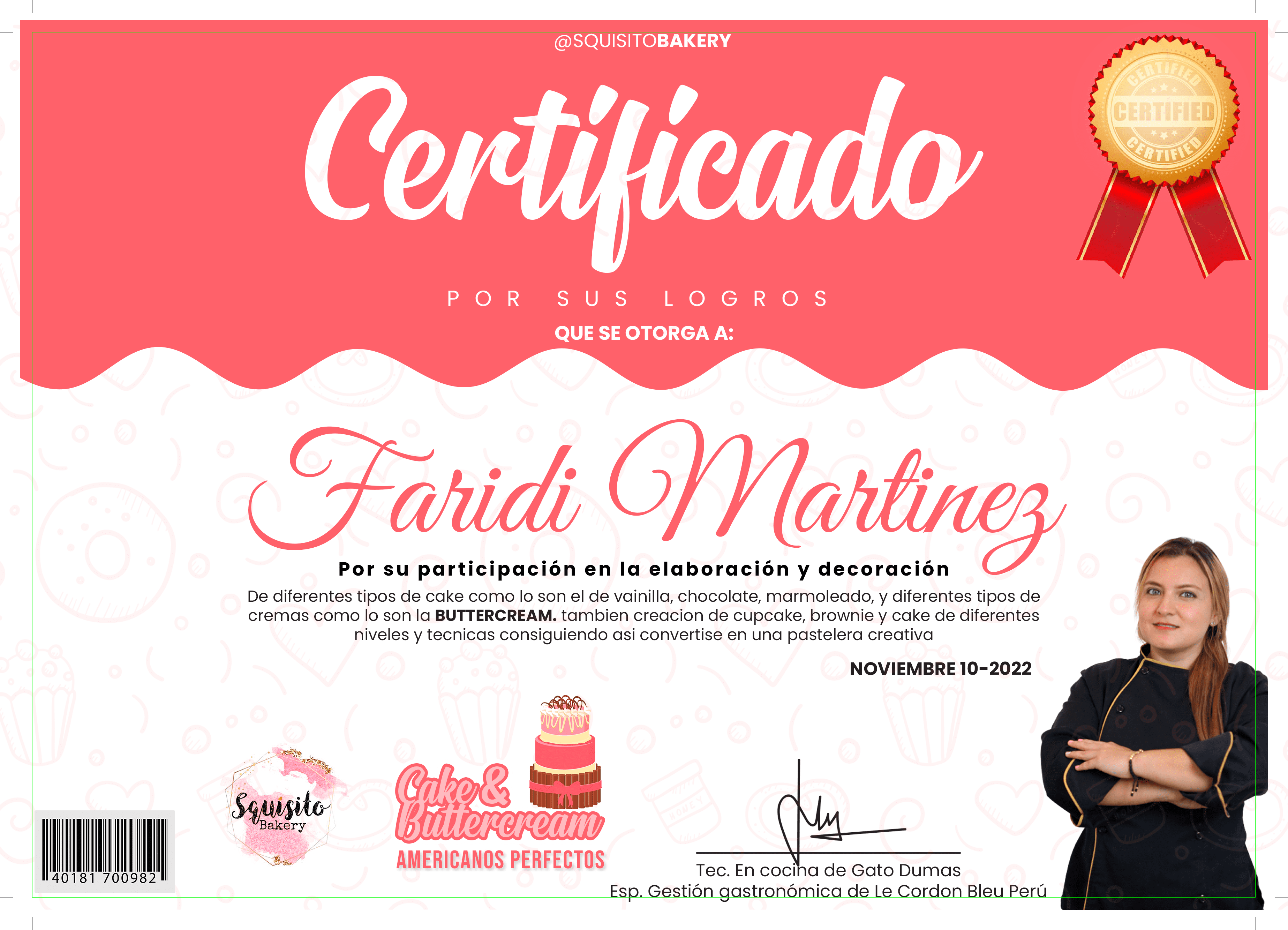 Curso Cake & Buttercream Americanos Perfectos certificado mec valido